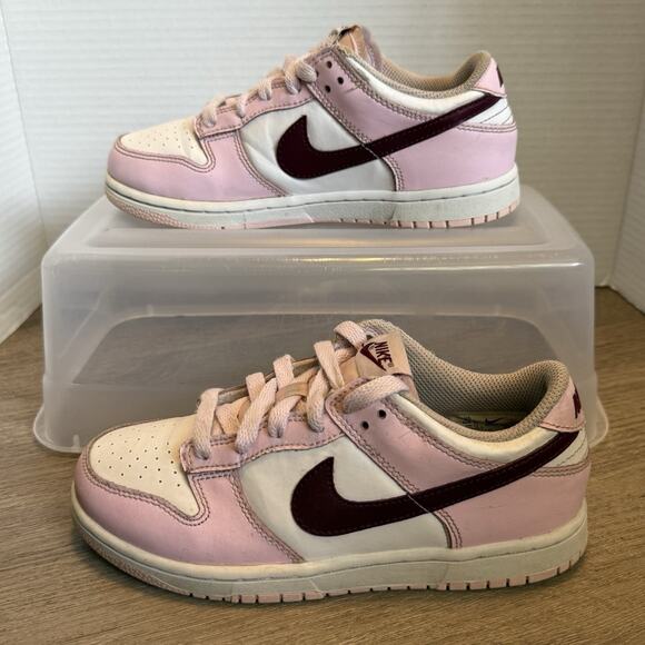 Nike Dunk Low PS “Pink Foam” Dark Beetroot / White CW1588-601 Size 3Y Pre-owned - Picture 7 of 10